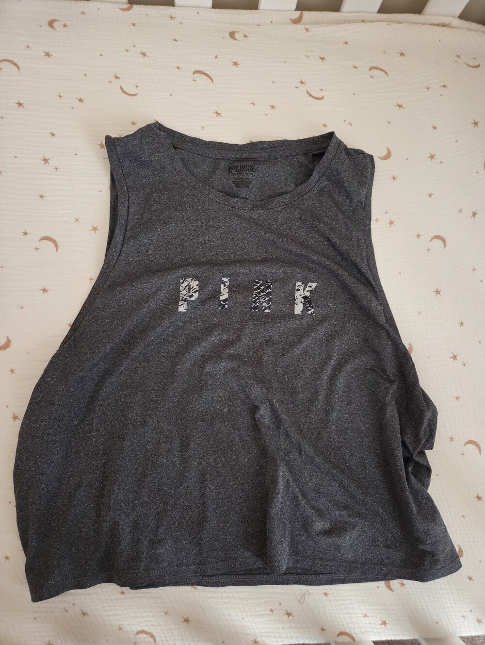 PINK Victoria's Secret Black Athletic Tank Top